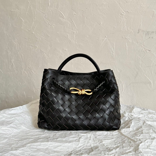 Bottega Veneta BV SMALL ANDIAMO 25CM BLACK LAMBSKIN