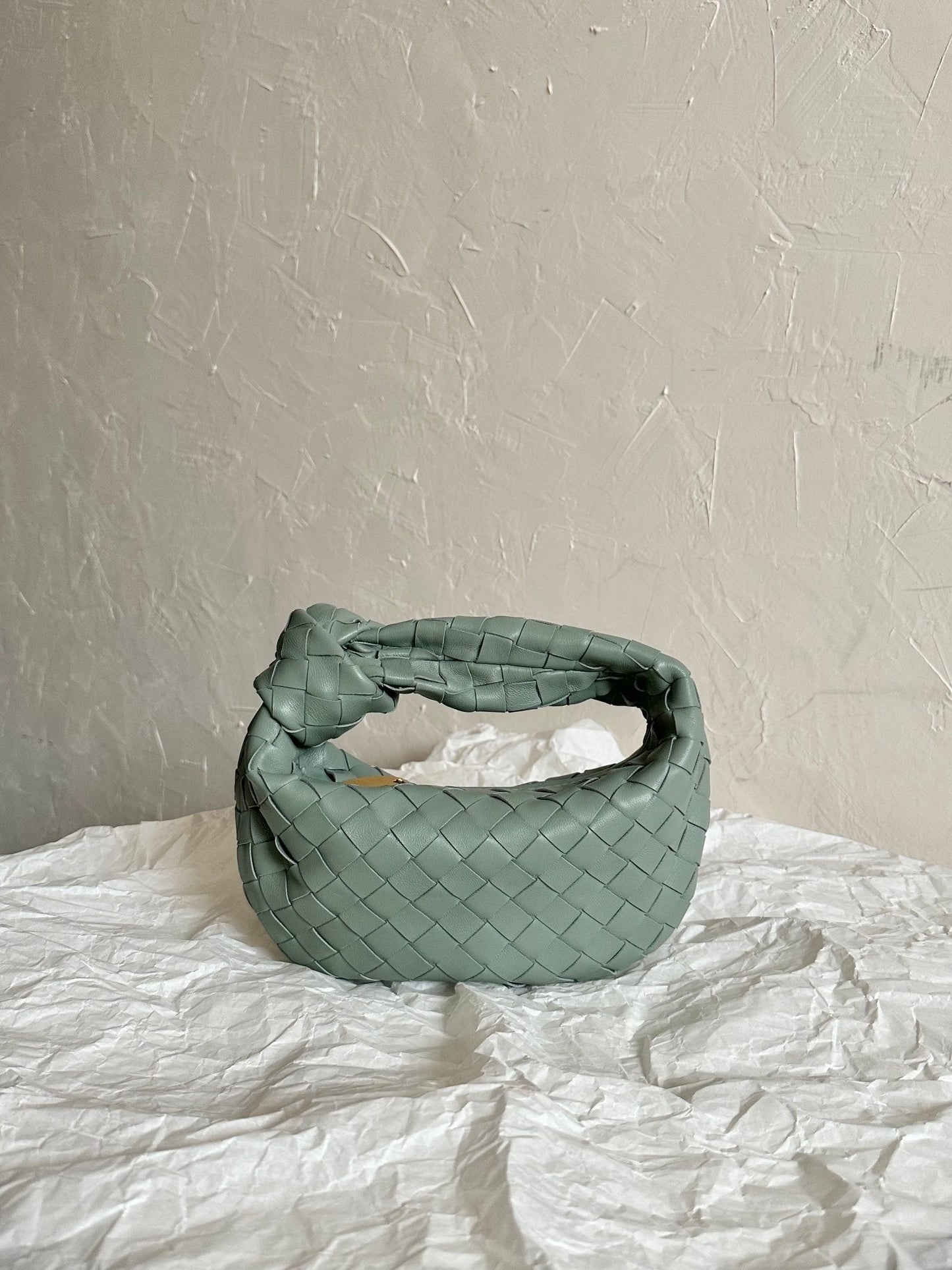 Bottega Veneta BV MINI JODIE 28CM GREY LAMBSKIN LEATHER