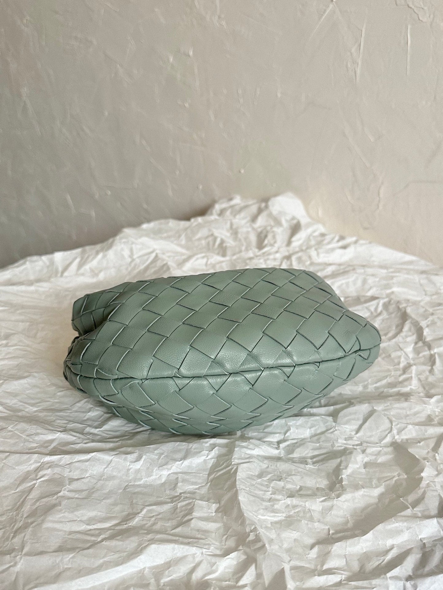 Bottega Veneta BV MINI JODIE 28CM GREY LAMBSKIN LEATHER