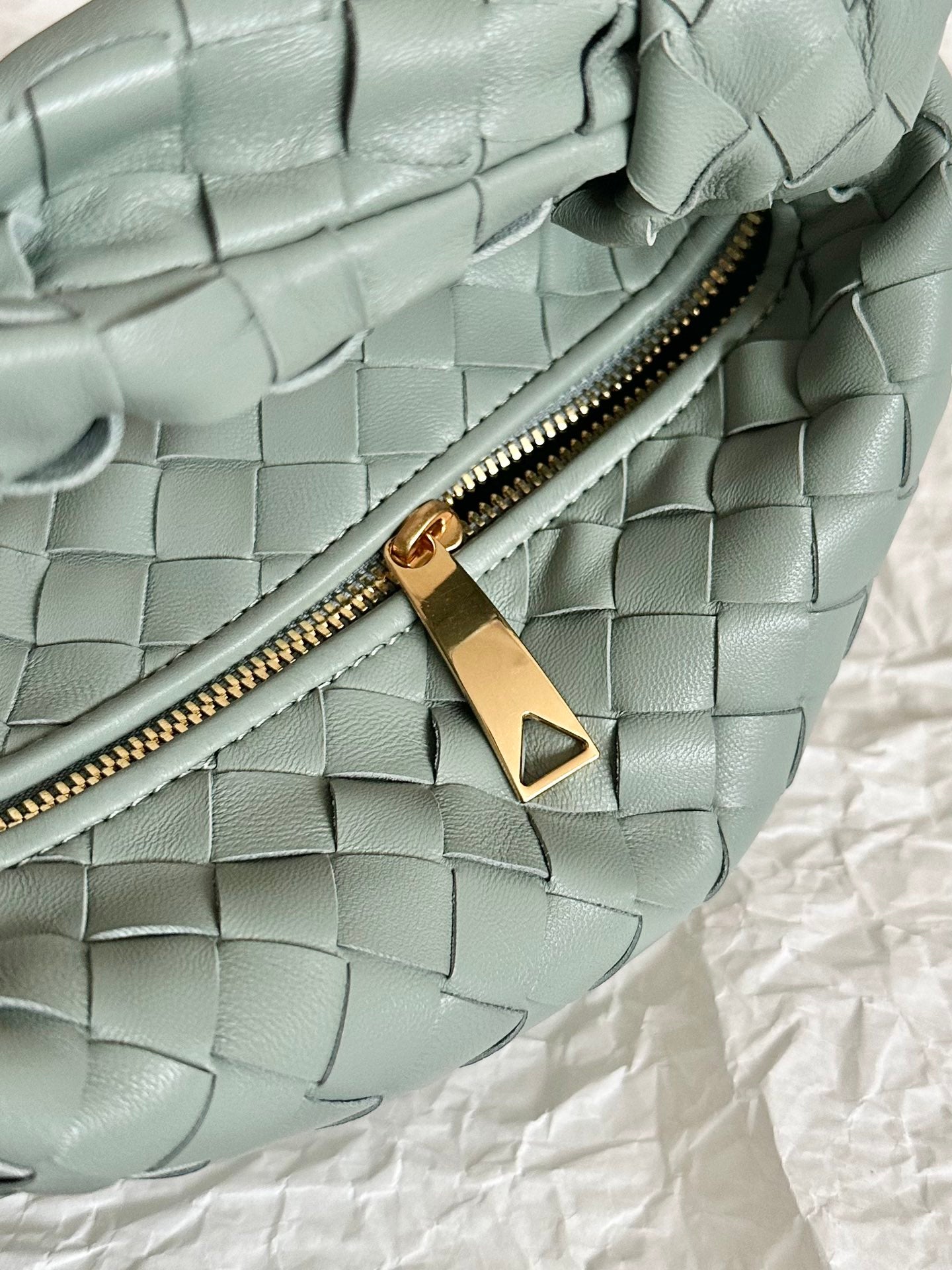 Bottega Veneta BV MINI JODIE 28CM GREY LAMBSKIN LEATHER