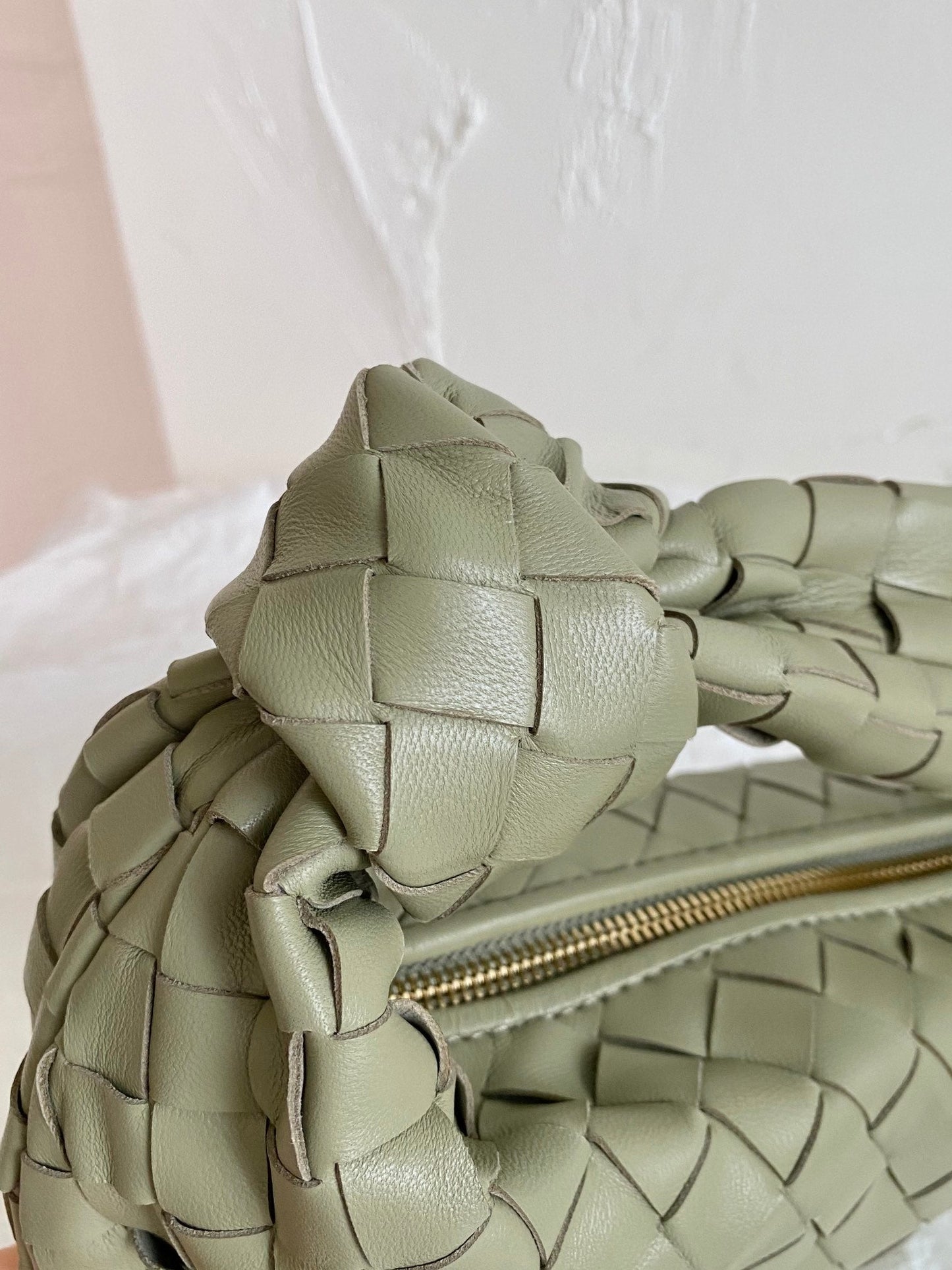 Bottega Veneta BV MINI JODIE 28CM GREEN LAMBSKIN LEATHER