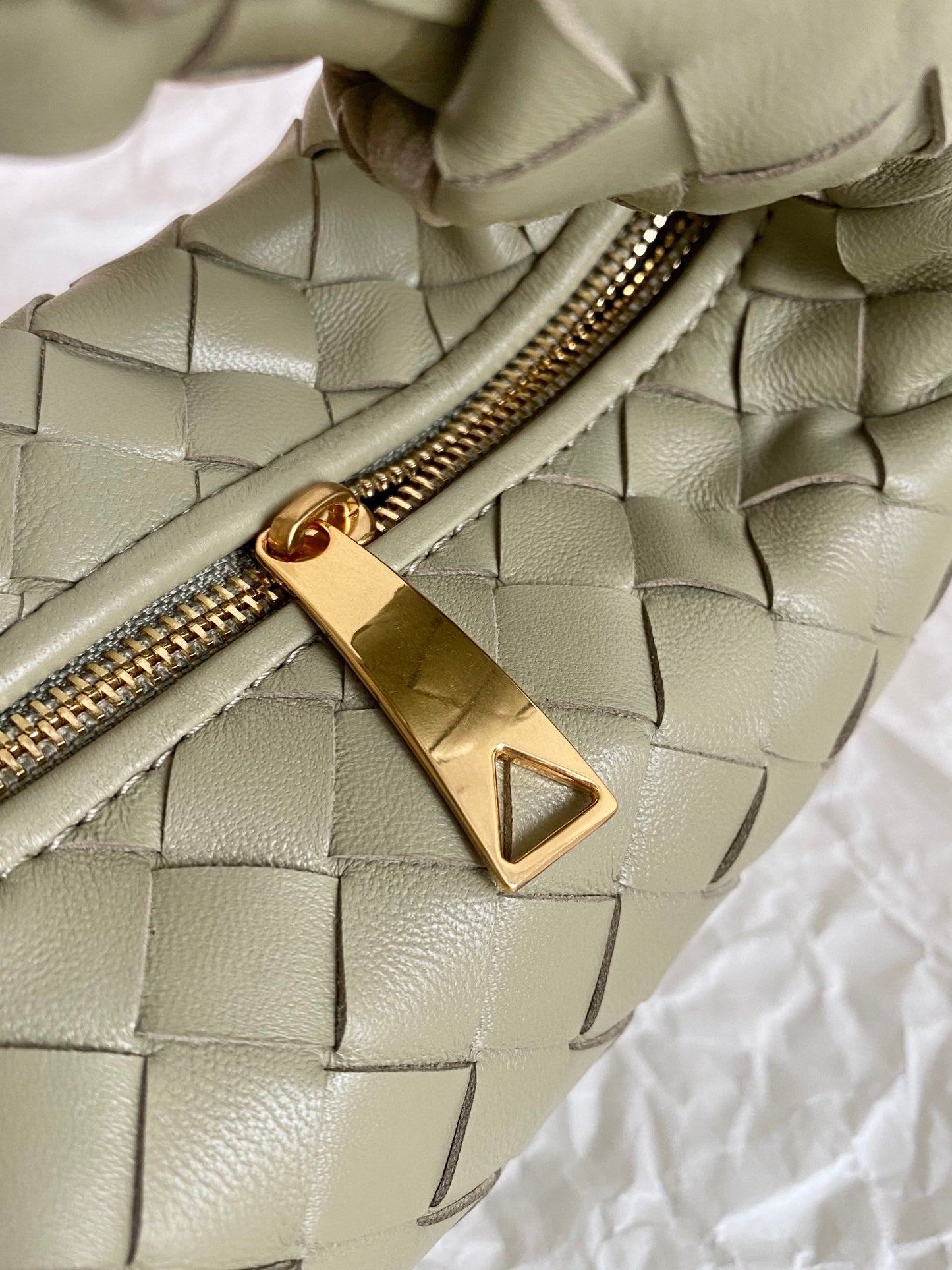 Bottega Veneta BV MINI JODIE 28CM GREEN LAMBSKIN LEATHER