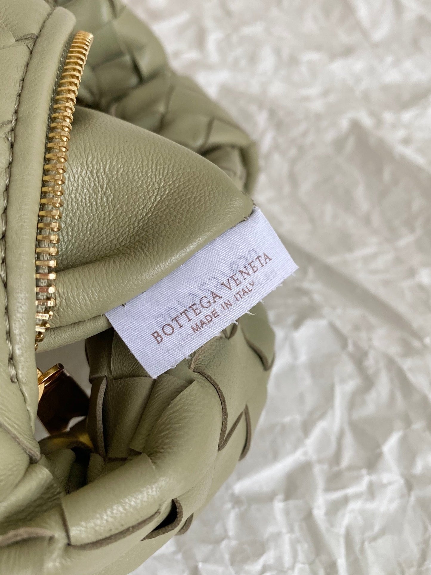 Bottega Veneta BV MINI JODIE 28CM GREEN LAMBSKIN LEATHER