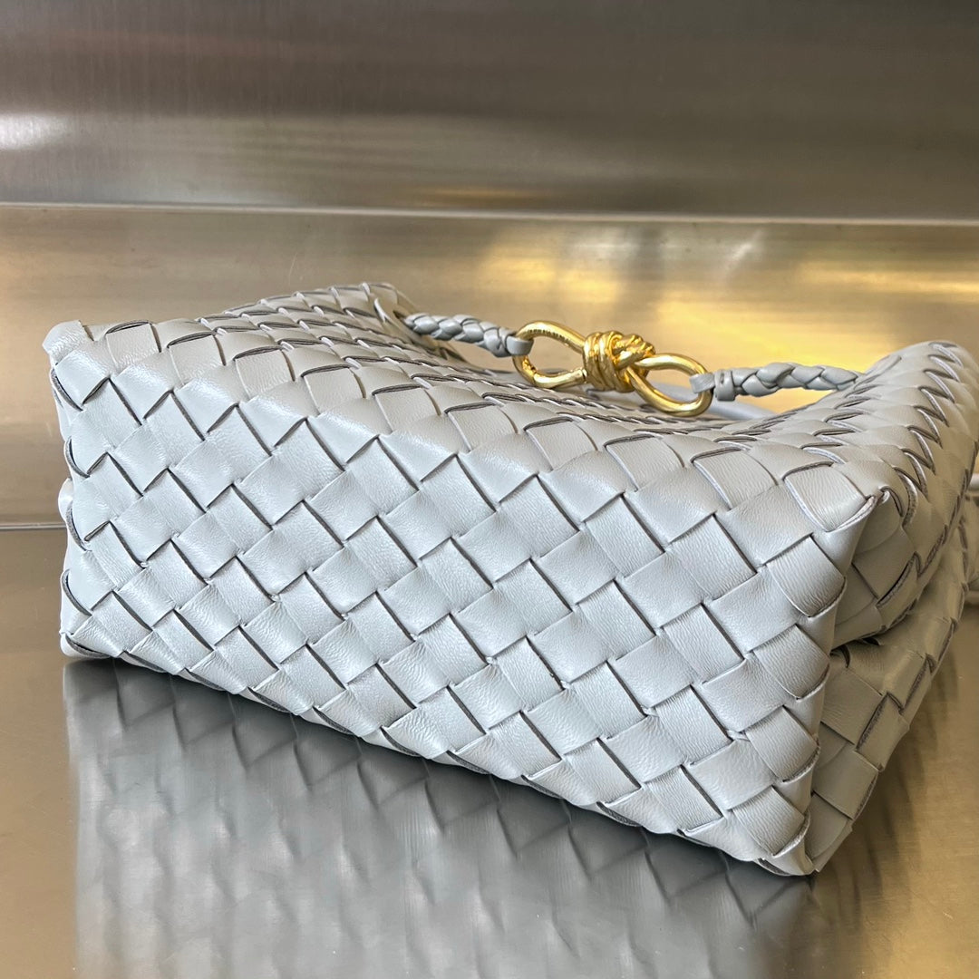 Bottega Veneta BV SMALL ANDIAMO 25CM GREY LAMBSKIN