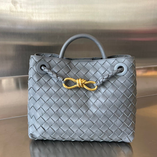 Bottega Veneta BV SMALL ANDIAMO 25CM DARK GREY LAMBSKIN