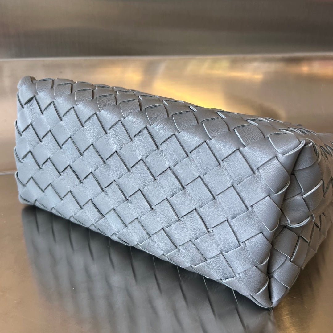 Bottega Veneta BV SMALL ANDIAMO 25CM DARK GREY LAMBSKIN