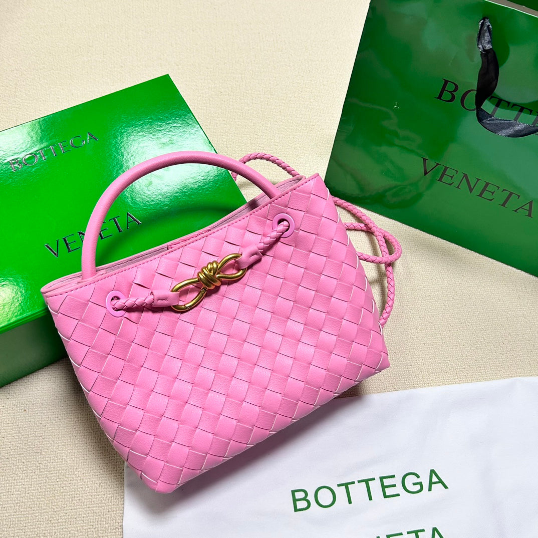 Bottega Veneta BV SMALL ANDIAMO 25CM PINK LAMBSKIN
