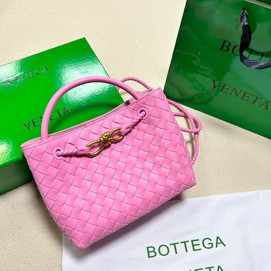 Bottega Veneta BV SMALL ANDIAMO 25CM PINK LAMBSKIN