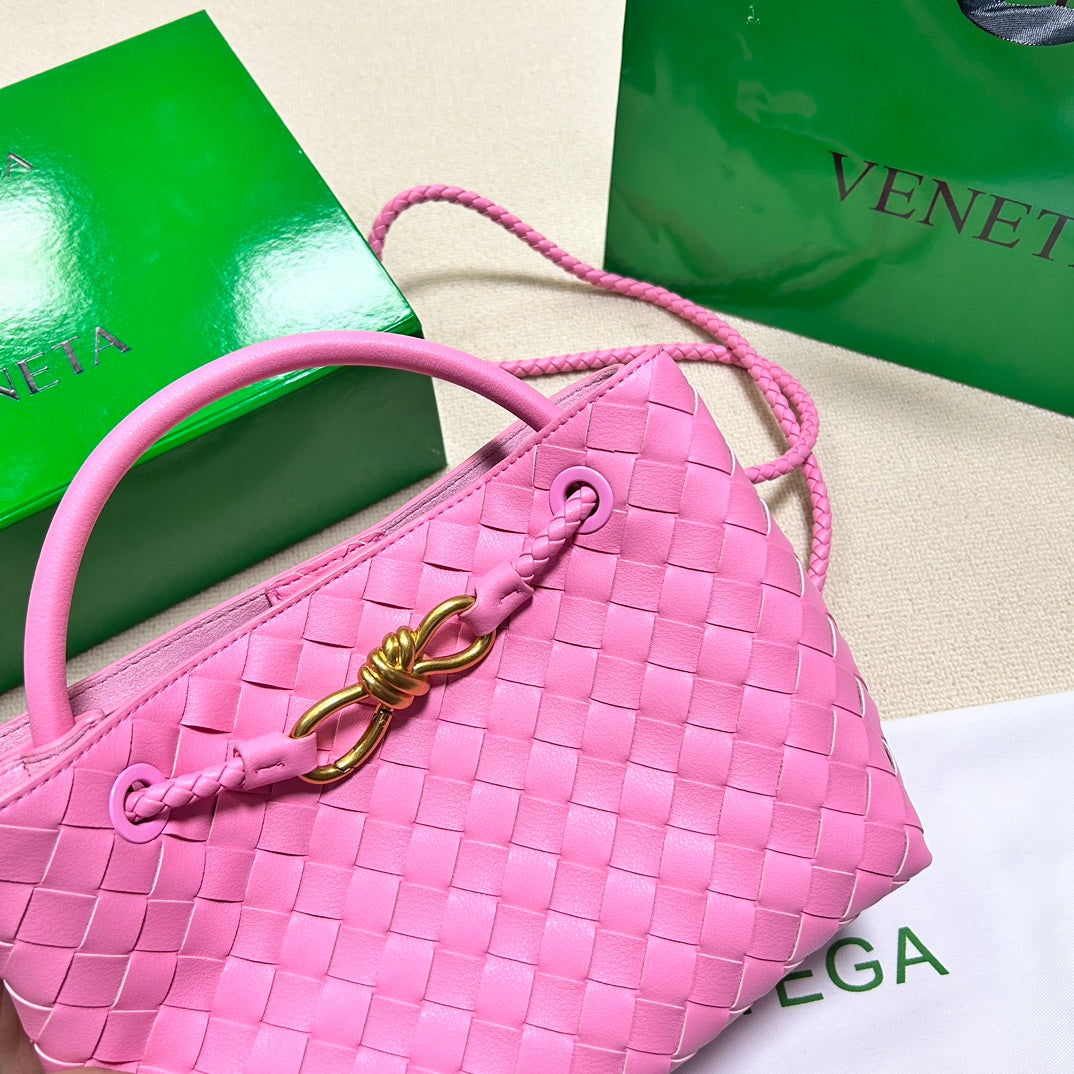 Bottega Veneta BV SMALL ANDIAMO 25CM PINK LAMBSKIN