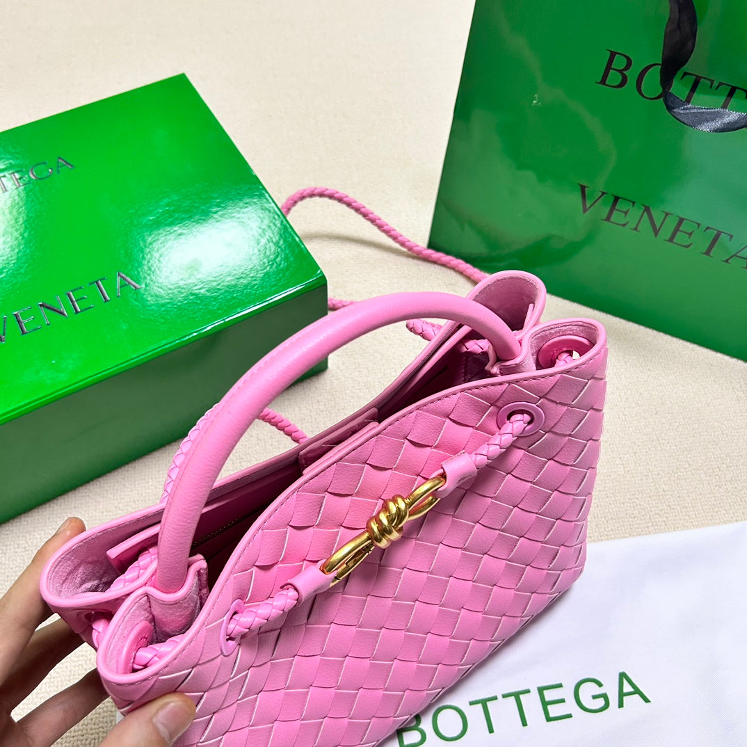 Bottega Veneta BV SMALL ANDIAMO 25CM PINK LAMBSKIN