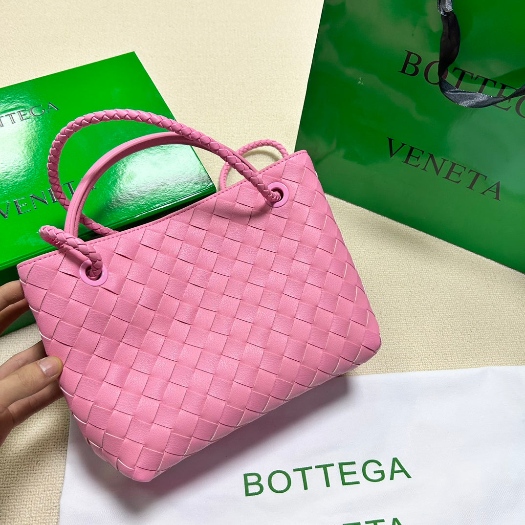 Bottega Veneta BV SMALL ANDIAMO 25CM PINK LAMBSKIN