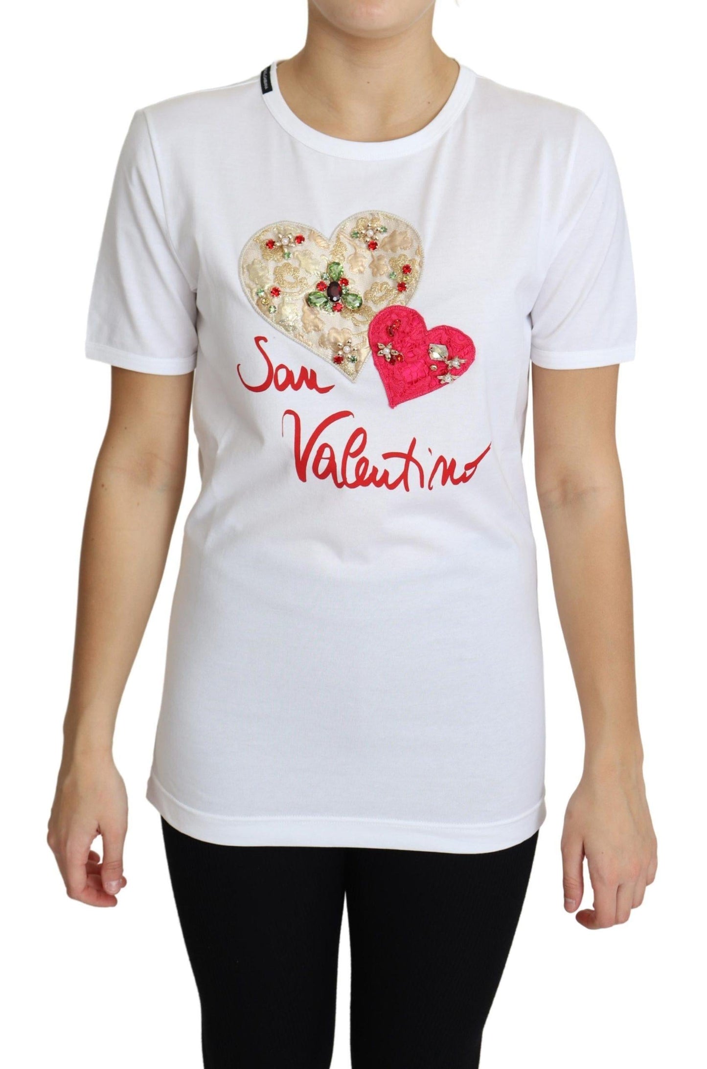 Dolce & Gabbana  Womens San Valentino Embellished TShirt