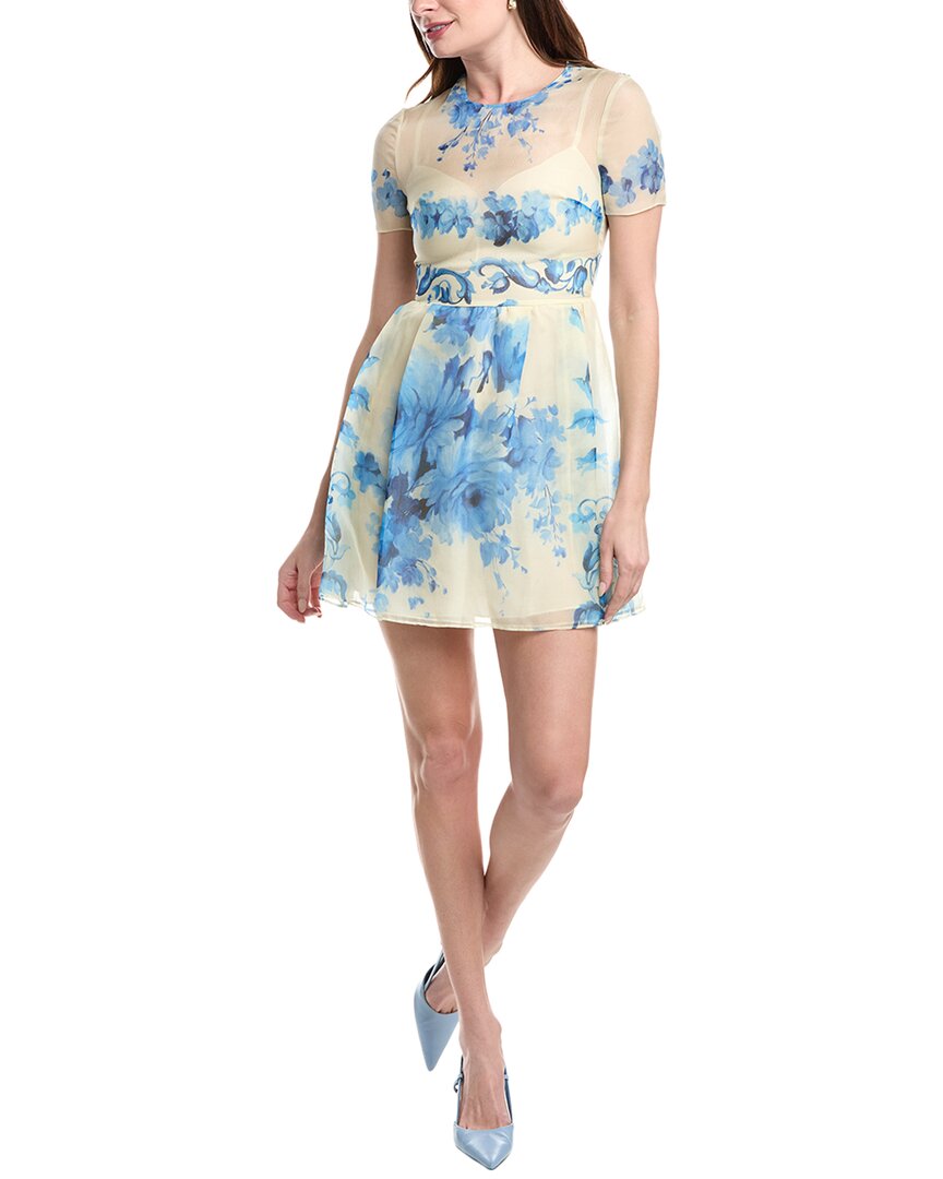 Valentino Silk Mini Dress Blue