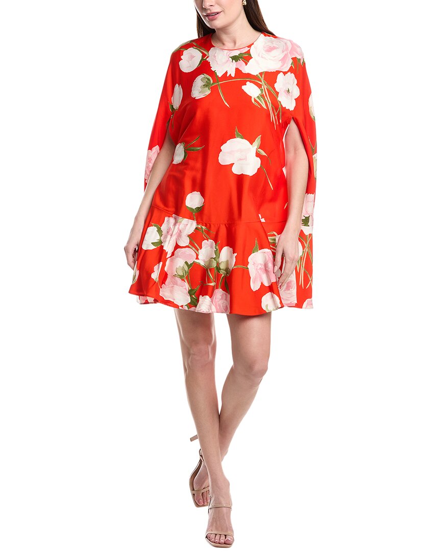 Valentino Silk-Blend Mini Dress Red