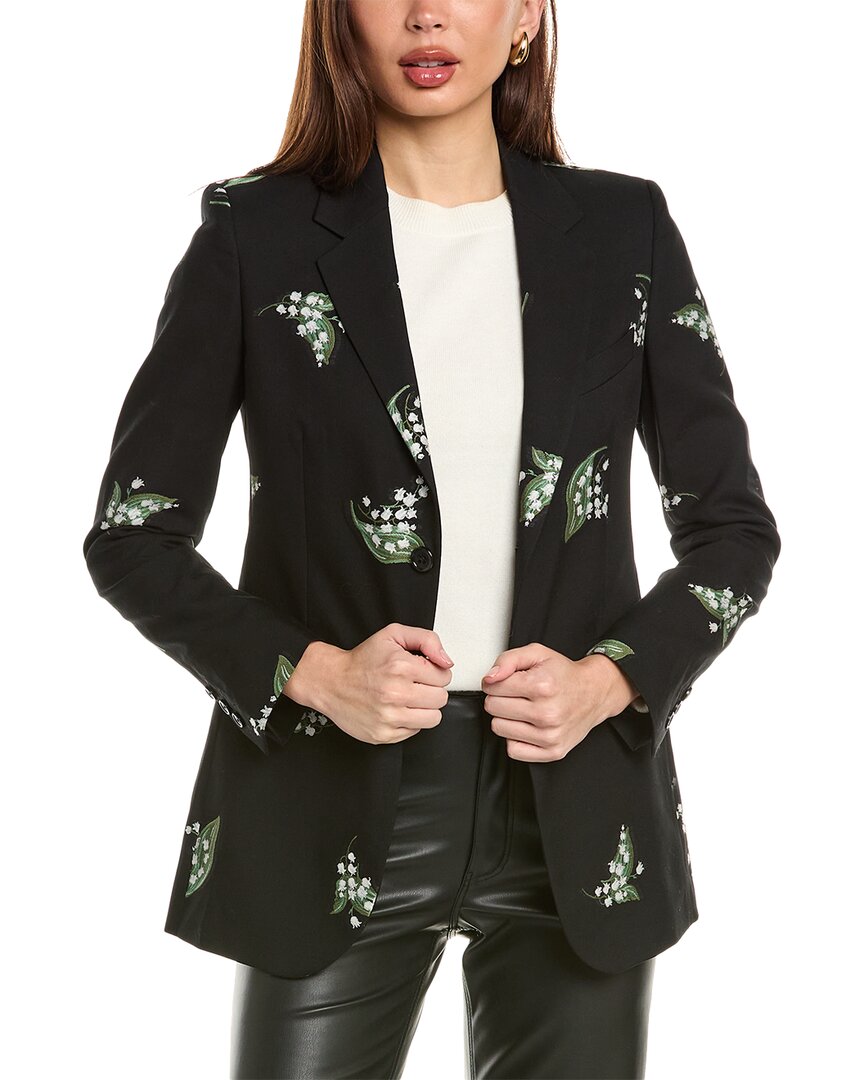 Red Valentino Wool-Blend Jacket Black