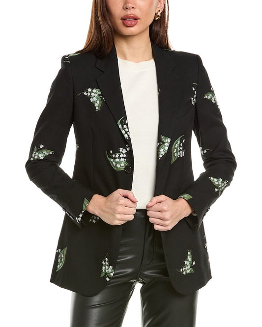 Red Valentino Wool-Blend Jacket Black