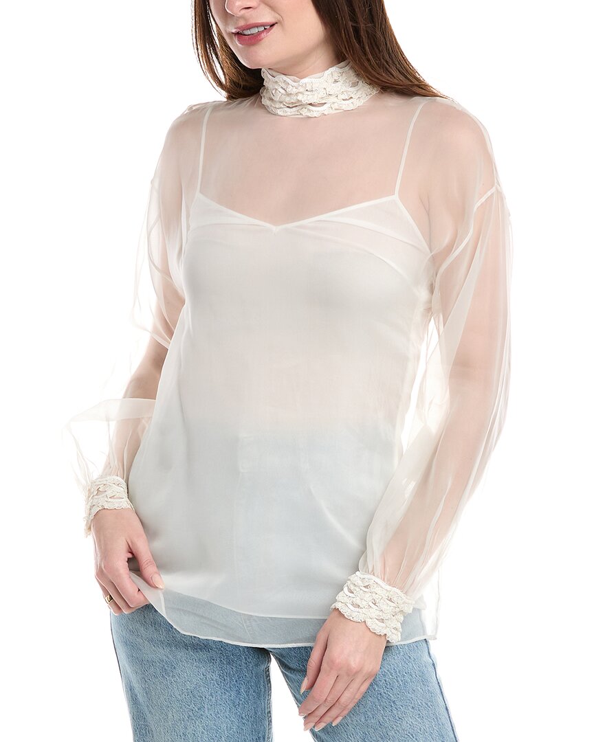 Valentino Silk Top White