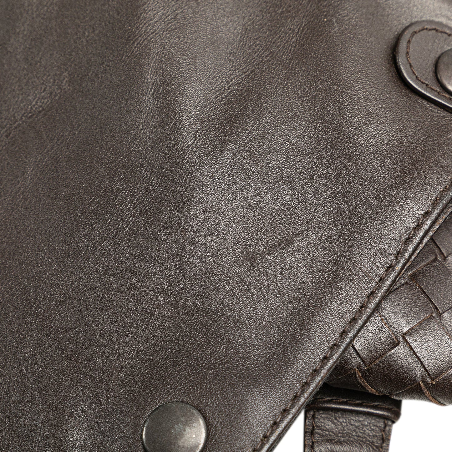 Brown Bottega Veneta Leather Intrecciato Crossbody