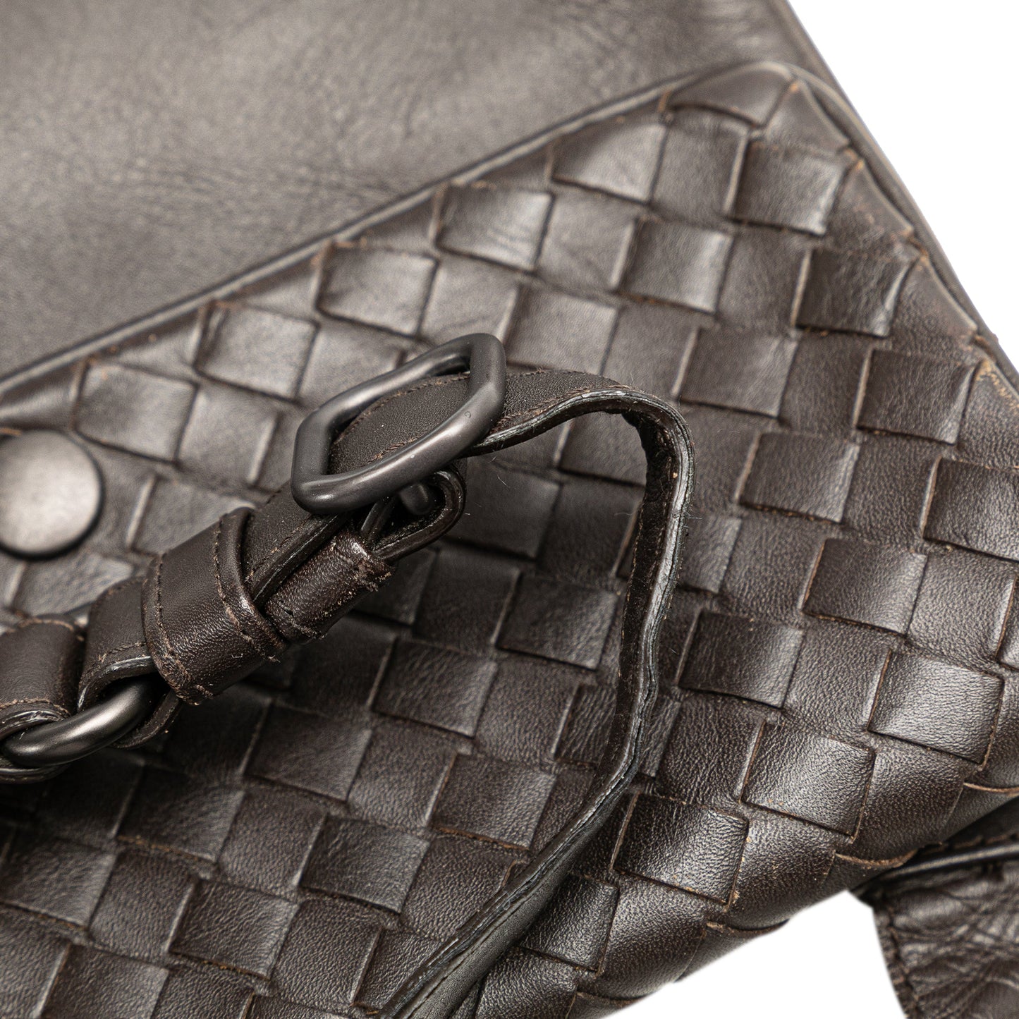 Brown Bottega Veneta Leather Intrecciato Crossbody