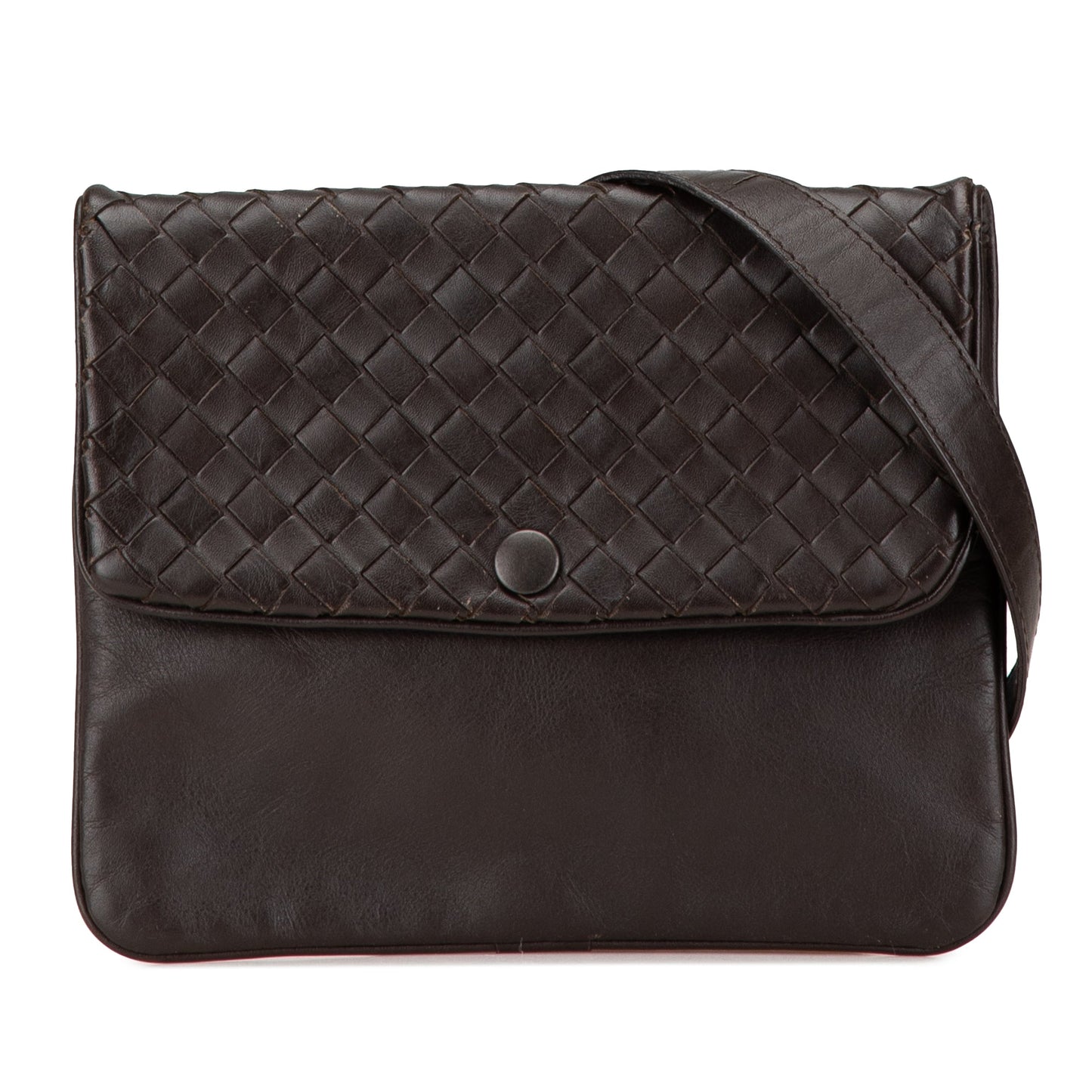 Brown Bottega Veneta Leather Intrecciato Crossbody