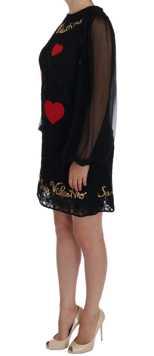 Dolce & Gabbana  San Valentino Embroidered Lace Mini Dress