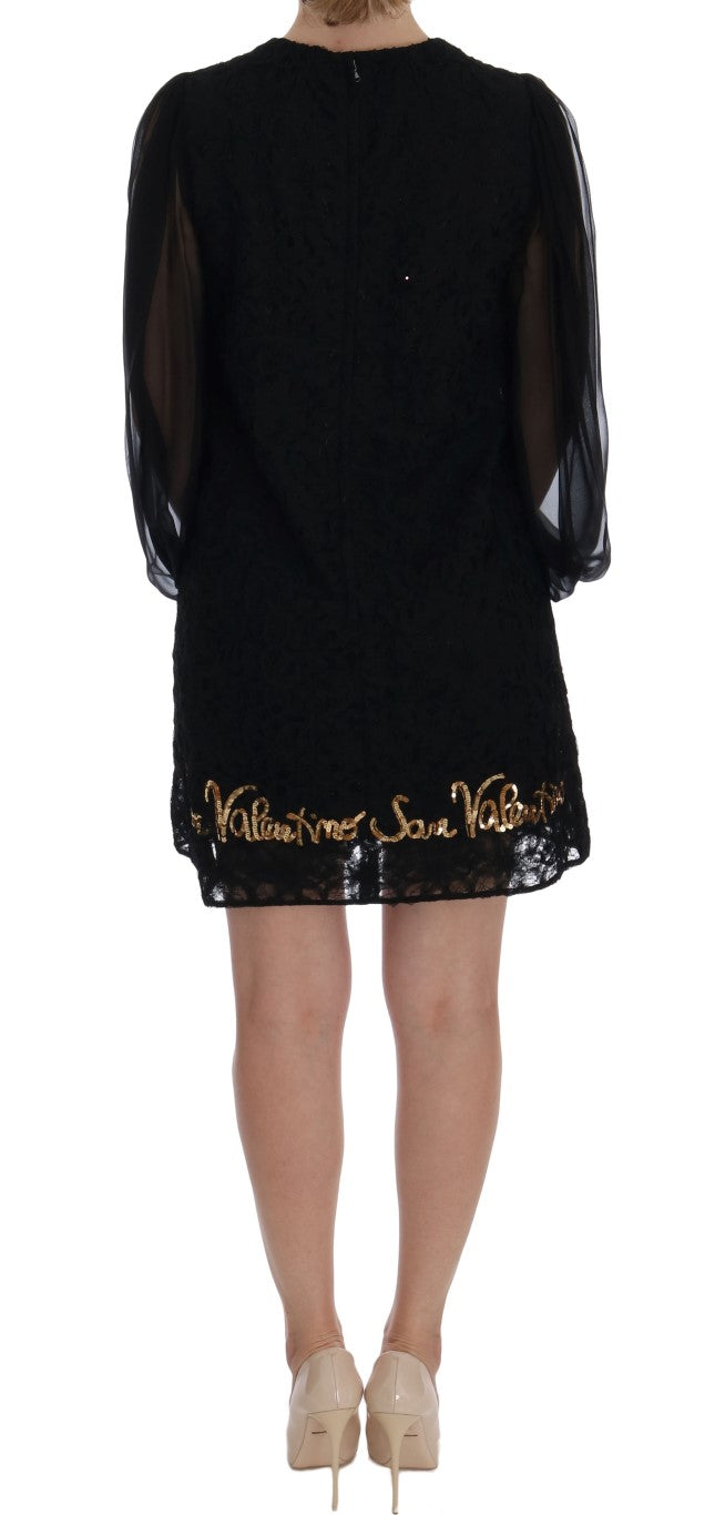 Dolce & Gabbana  San Valentino Embroidered Lace Mini Dress