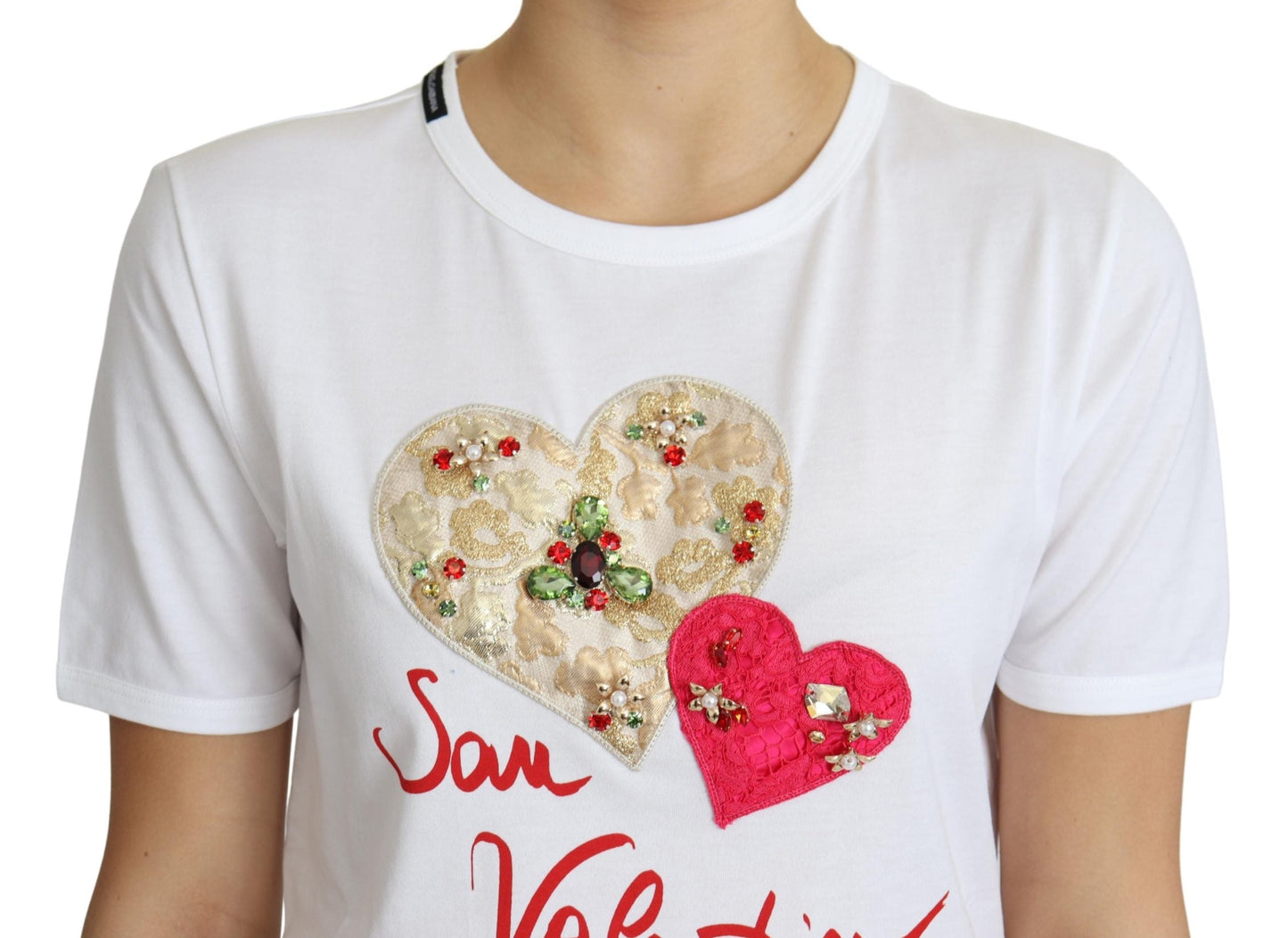 Dolce & Gabbana  Womens San Valentino Embellished TShirt