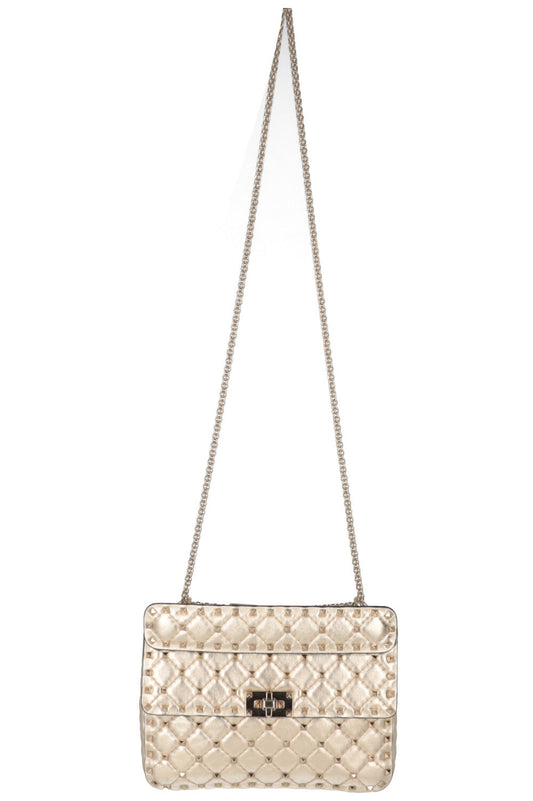 VALENTINO Rockstud Spike Medium Bag Gold