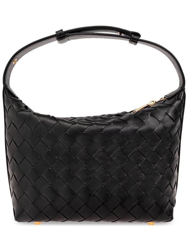 Bottega Veneta Intrecciato Small Leather Shoulder Bag Black