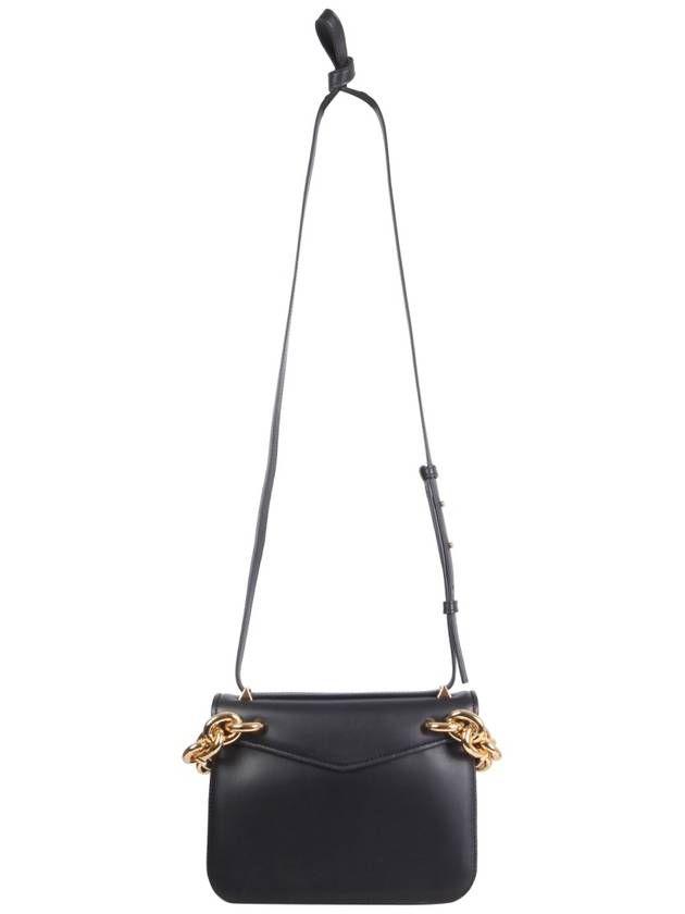 Bottega Veneta Mounted Chain Shoulder Bag Black