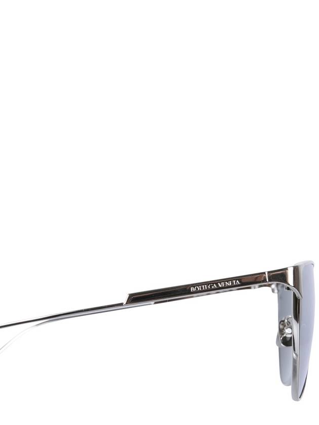 Bottega Veneta Eyewear BV1070S 004 Metallic Round Frame Sunglasses Silver