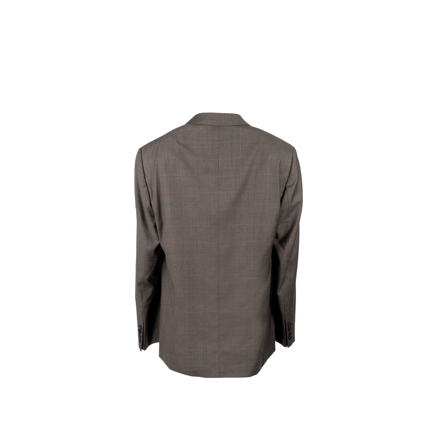 BALENCIAGA Size 42 Checked Single-Breasted Blazer Wool Dark Grey