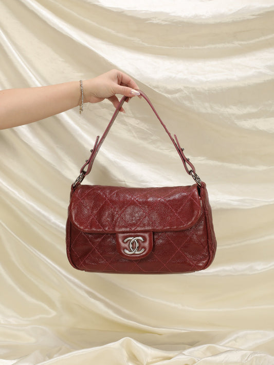 Chanel Caviar Red Shoulder Bag