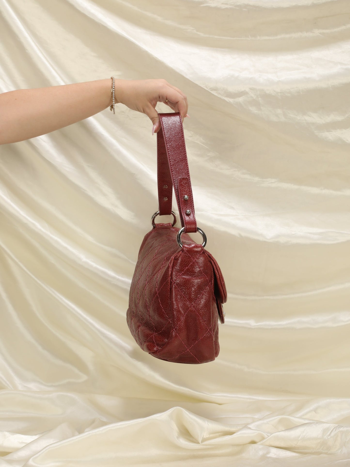 Chanel Caviar Red Shoulder Bag