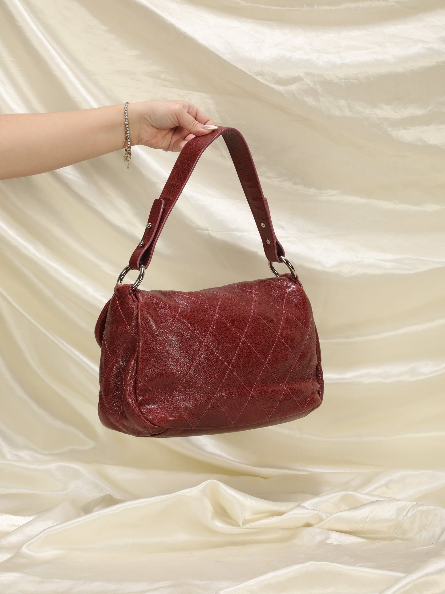 Chanel Caviar Red Shoulder Bag