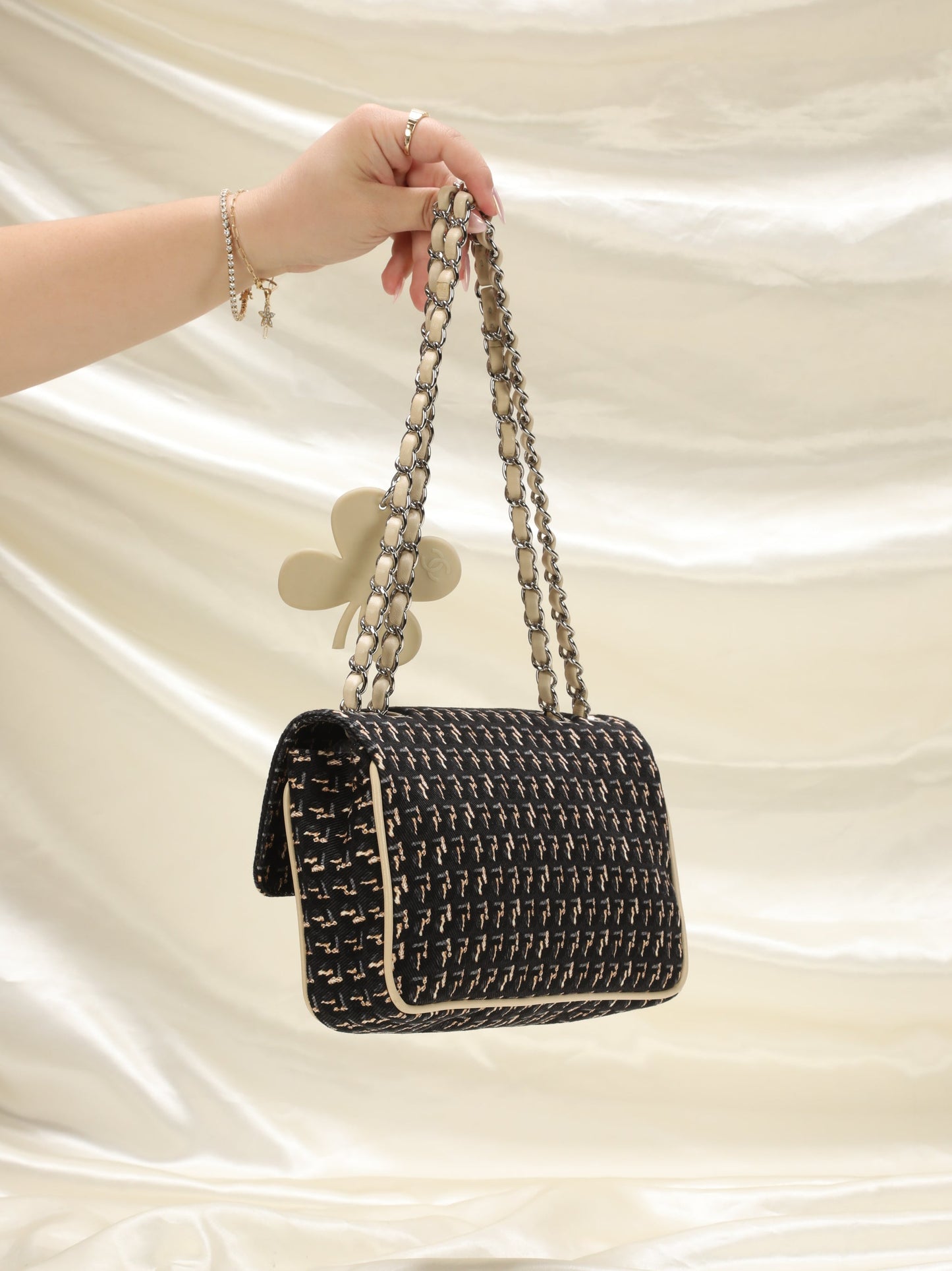 Rare Chanel Clover Half Flap Bag