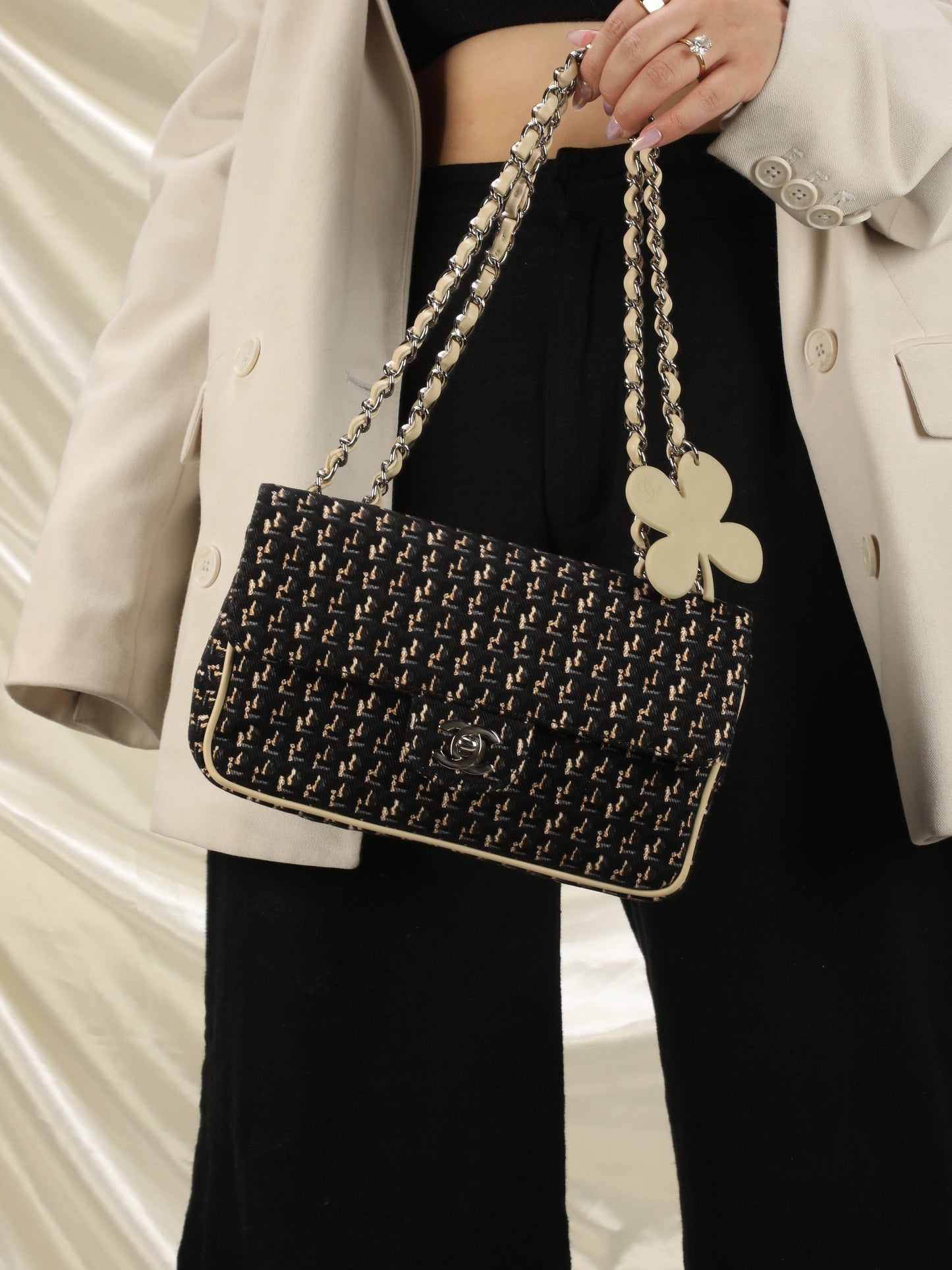 Rare Chanel Clover Half Flap Bag