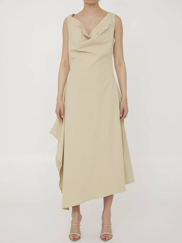 Bottega Veneta Midi Dress 743355V2T30 9016 BEIGE