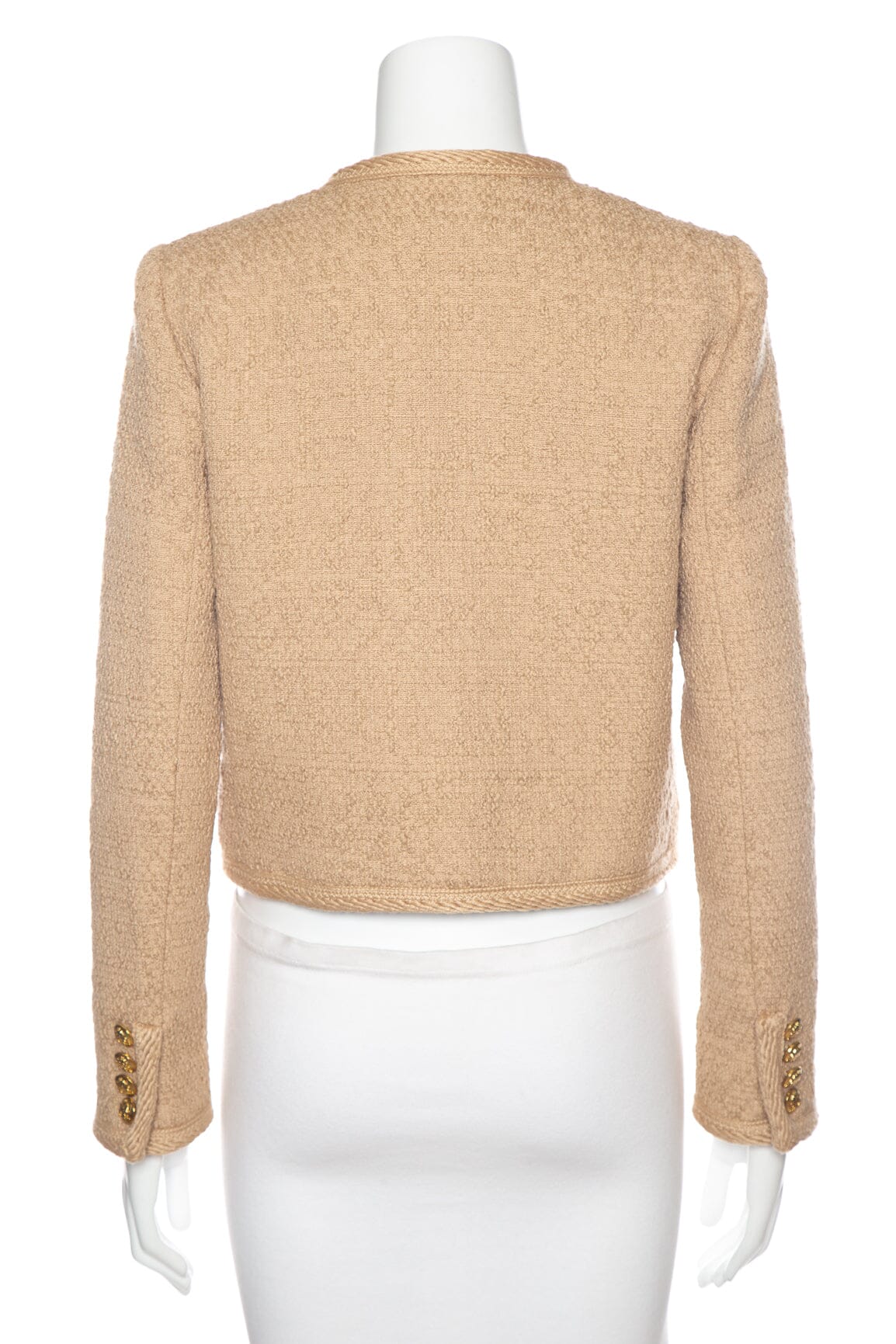 Celine Tan Tweed Jacket SZ 38