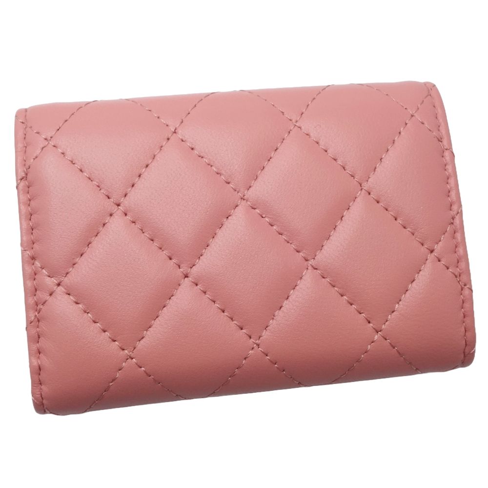 Chanel Lambskin Trifold Wallet Matelasse AP3650