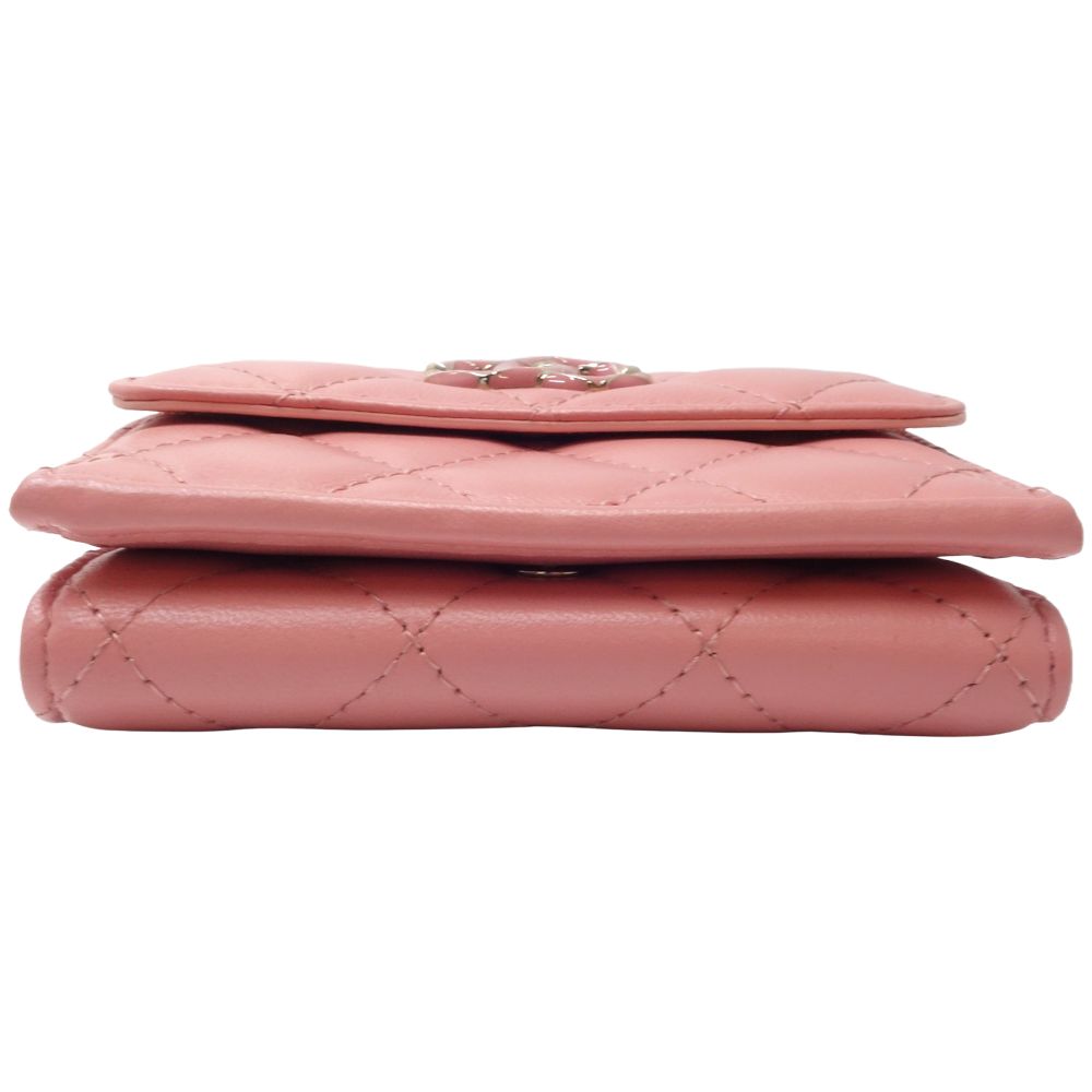 Chanel Lambskin Trifold Wallet Matelasse AP3650
