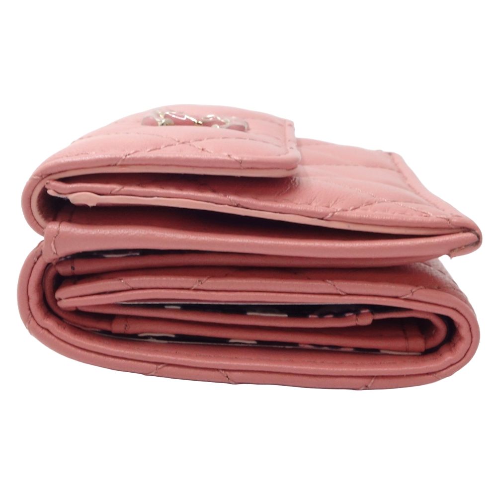 Chanel Lambskin Trifold Wallet Matelasse AP3650