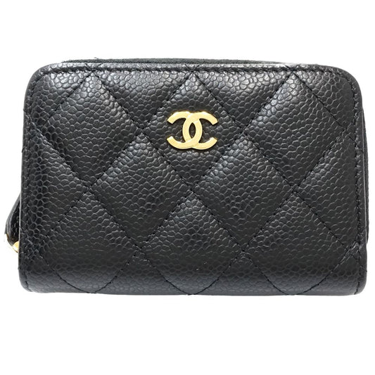 Chanel Caviar Skin Coin Case Classic Zip AP0216