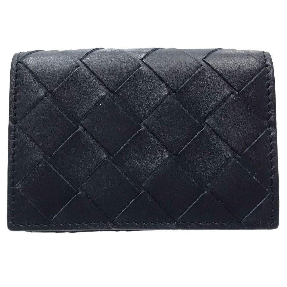 Bottega Veneta Leather Trifold Wallet Intrecciato