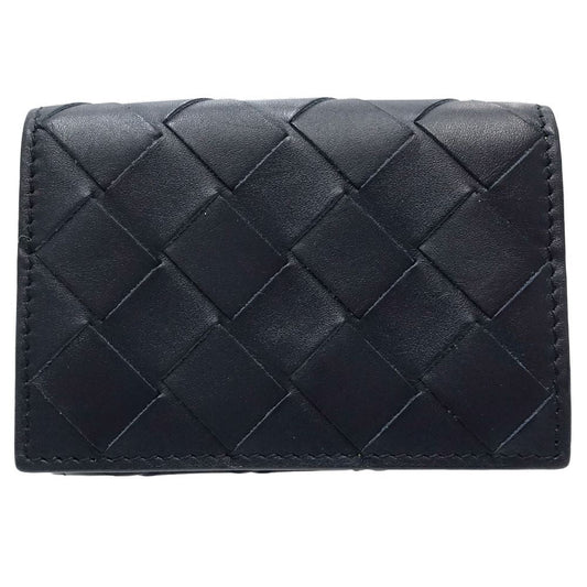 Bottega Veneta Leather Trifold Wallet Intrecciato