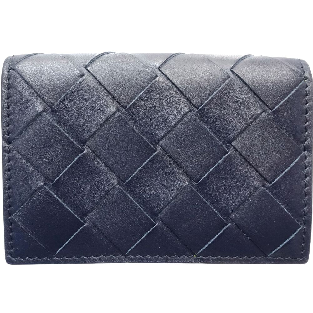 Bottega Veneta Leather Trifold Wallet Intrecciato