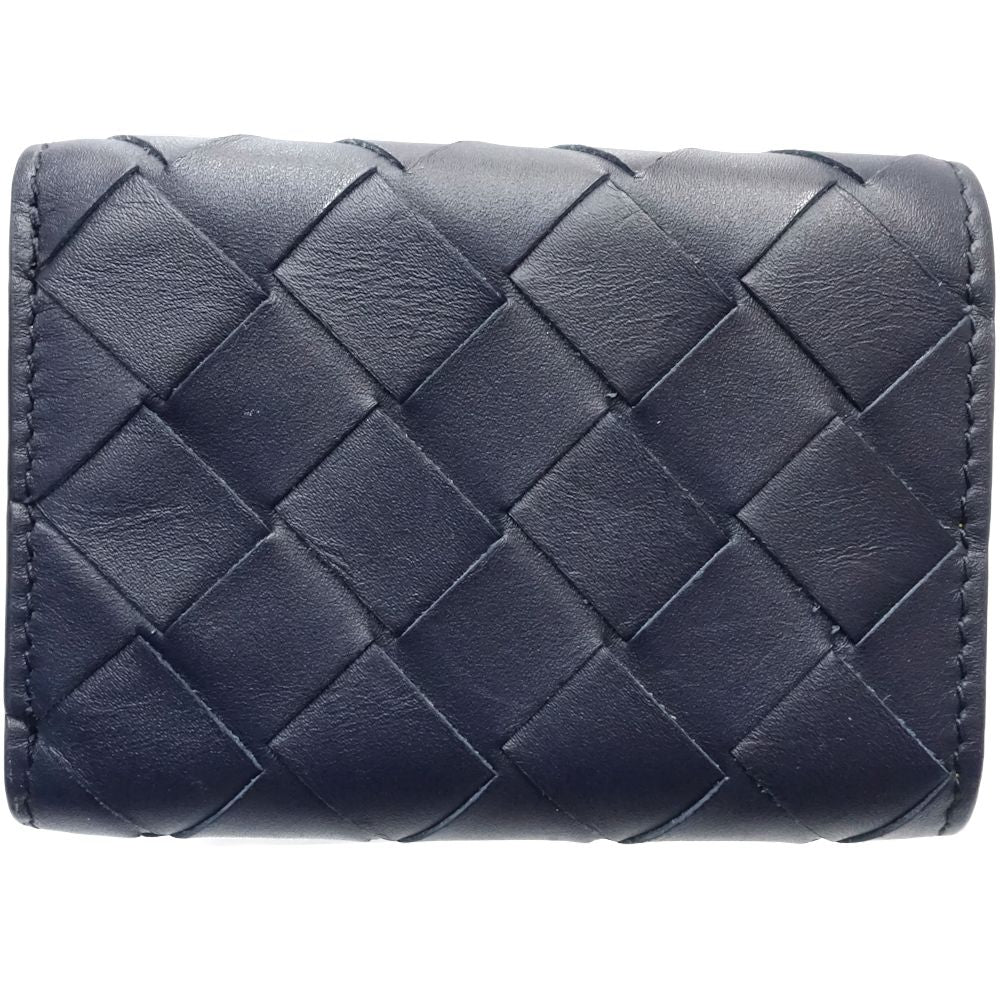 Bottega Veneta Leather Trifold Wallet Intrecciato