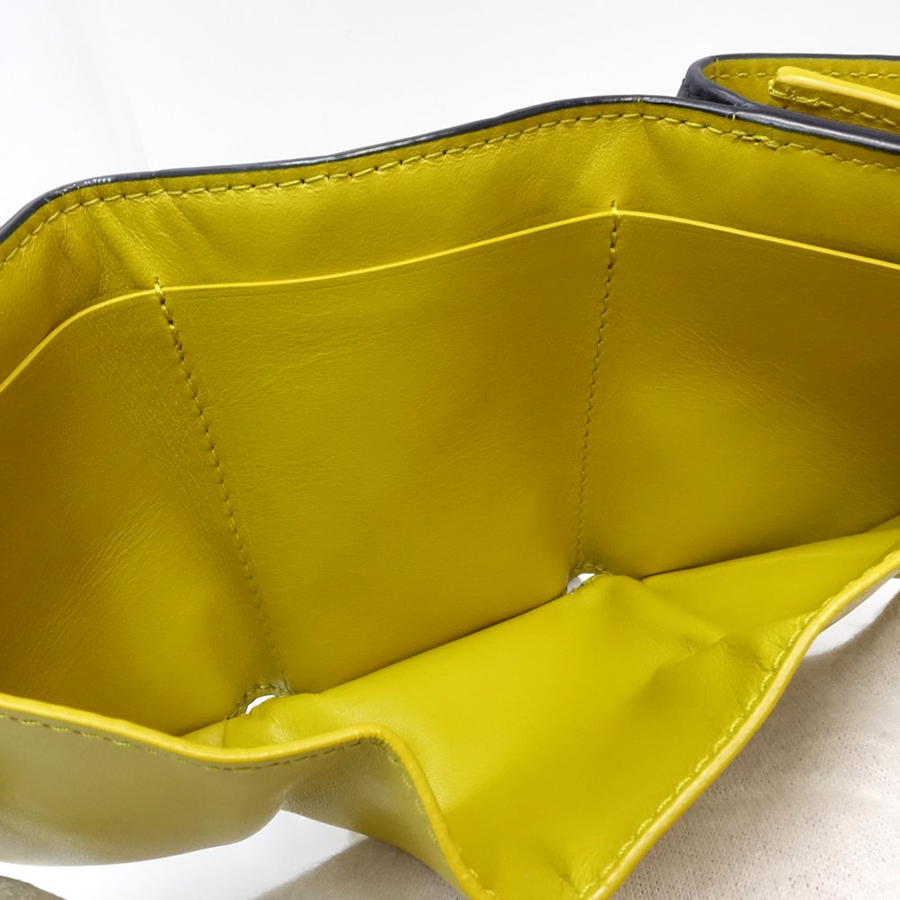 Bottega Veneta Leather Trifold Wallet Intrecciato