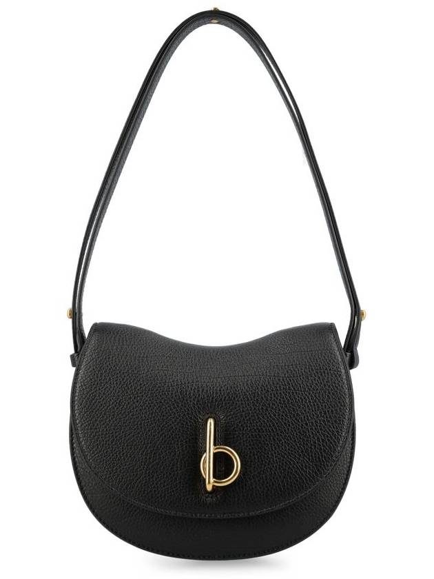 Burberry Rocking Horse Small Leather Shoulder Bag Black