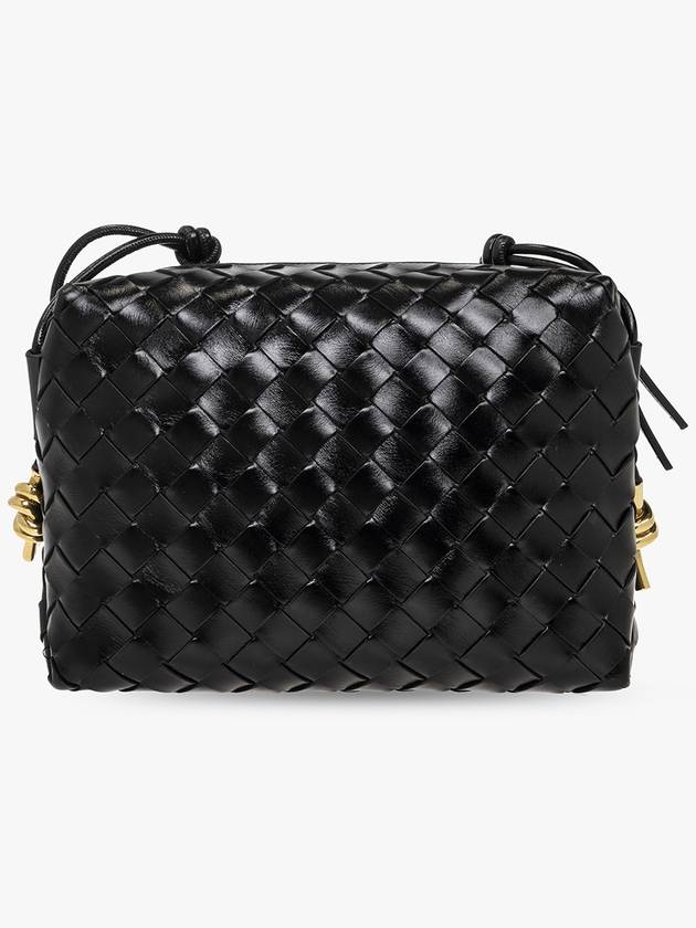 Bottega Veneta Intrecciato Small Leather Shoulder Bag Black